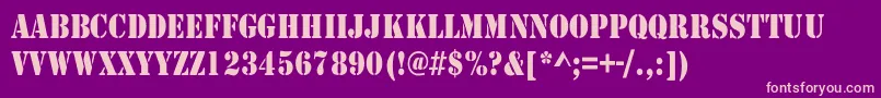 RudyThin Font – Pink Fonts on Purple Background