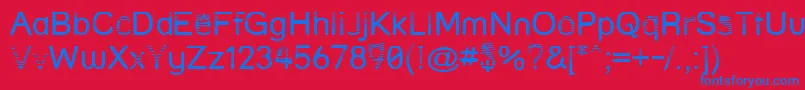 StreetLined Font – Blue Fonts on Red Background