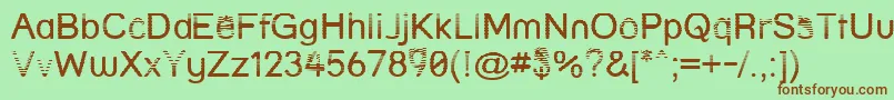 StreetLined Font – Brown Fonts on Green Background