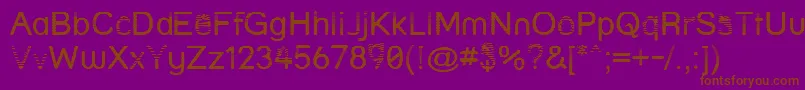 StreetLined Font – Brown Fonts on Purple Background