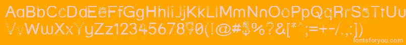 StreetLined Font – Pink Fonts on Orange Background