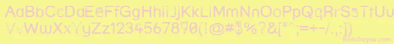 StreetLined Font – Pink Fonts on Yellow Background