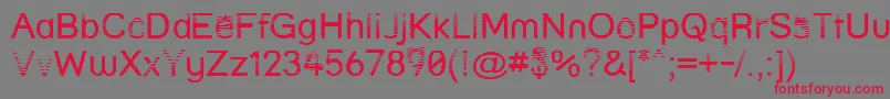 StreetLined Font – Red Fonts on Gray Background