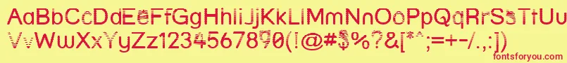 StreetLined Font – Red Fonts on Yellow Background