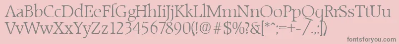 RaleighLight Font – Gray Fonts on Pink Background