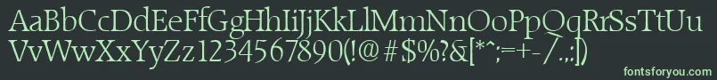 Шрифт RaleighLight – зелёные шрифты на чёрном фоне