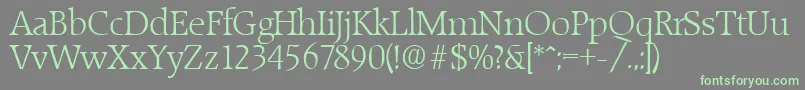 RaleighLight Font – Green Fonts on Gray Background