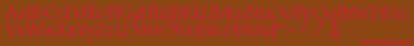 RaleighLight Font – Red Fonts on Brown Background