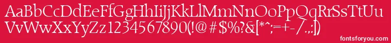 RaleighLight Font – White Fonts on Red Background
