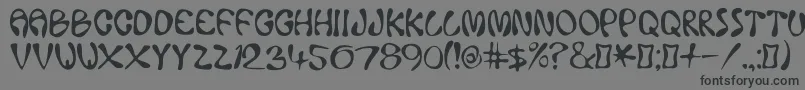 AceCrikey-Schriftart – Schwarze Schriften auf grauem Hintergrund