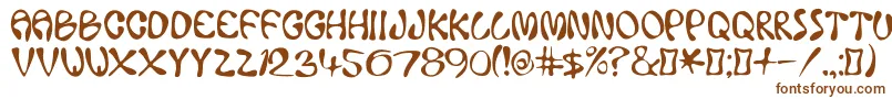 AceCrikey-fontti – ruskeat fontit valkoisella taustalla