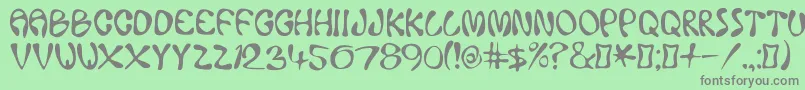 AceCrikey Font – Gray Fonts on Green Background