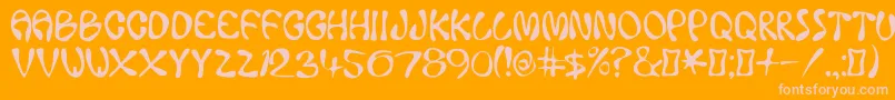 AceCrikey Font – Pink Fonts on Orange Background