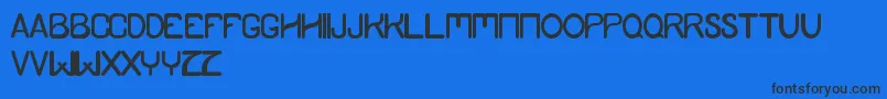 YamdumStyle Font – Black Fonts on Blue Background