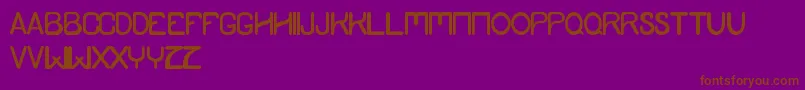 YamdumStyle Font – Brown Fonts on Purple Background