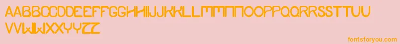 YamdumStyle Font – Orange Fonts on Pink Background