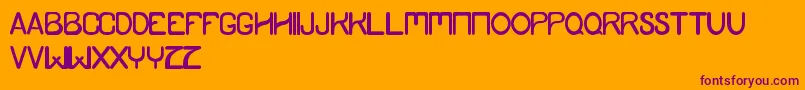 YamdumStyle Font – Purple Fonts on Orange Background