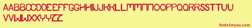 YamdumStyle Font – Red Fonts on Yellow Background