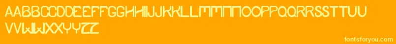 YamdumStyle Font – Yellow Fonts on Orange Background