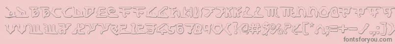 フォントHomewts – ピンクの背景に灰色の文字