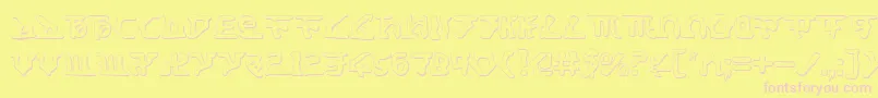 Homewts Font – Pink Fonts on Yellow Background