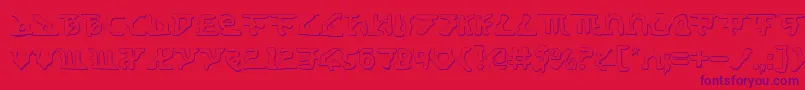 Homewts Font – Purple Fonts on Red Background