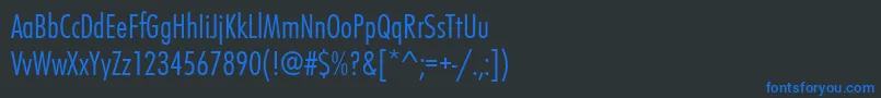 Futurateeligcon Font – Blue Fonts on Black Background