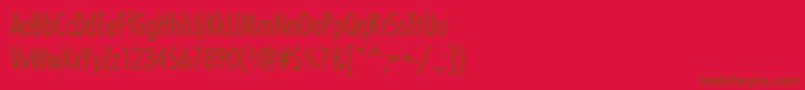 Futurateeligcon Font – Brown Fonts on Red Background