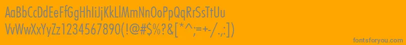 フォントFuturateeligcon – オレンジの背景に灰色の文字