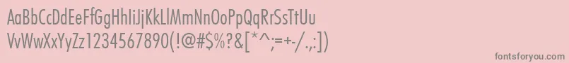 フォントFuturateeligcon – ピンクの背景に灰色の文字