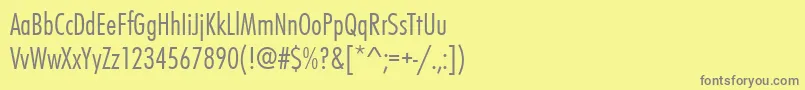 Futurateeligcon Font – Gray Fonts on Yellow Background