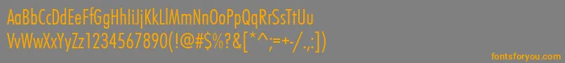 Futurateeligcon Font – Orange Fonts on Gray Background