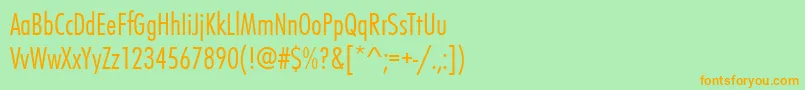 Futurateeligcon Font – Orange Fonts on Green Background
