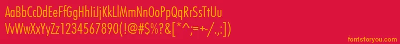 Futurateeligcon Font – Orange Fonts on Red Background