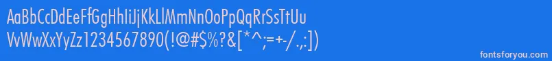Futurateeligcon Font – Pink Fonts on Blue Background