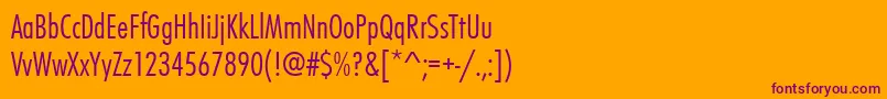 Futurateeligcon Font – Purple Fonts on Orange Background