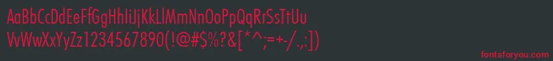 Futurateeligcon Font – Red Fonts on Black Background