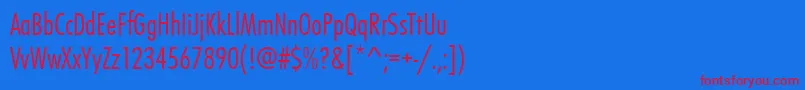 Futurateeligcon Font – Red Fonts on Blue Background