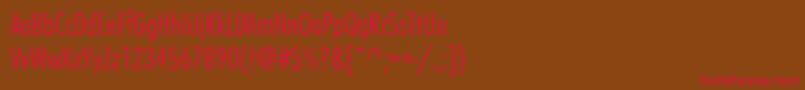Futurateeligcon Font – Red Fonts on Brown Background