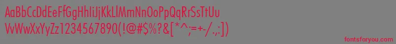 Futurateeligcon Font – Red Fonts on Gray Background