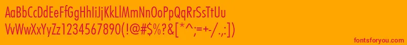 Futurateeligcon Font – Red Fonts on Orange Background