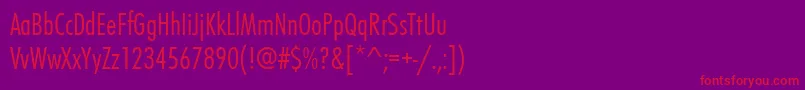 Futurateeligcon Font – Red Fonts on Purple Background