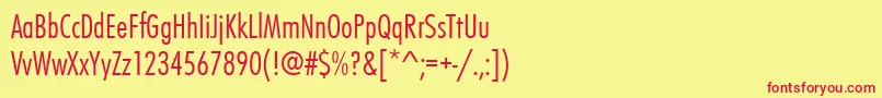 Futurateeligcon Font – Red Fonts on Yellow Background