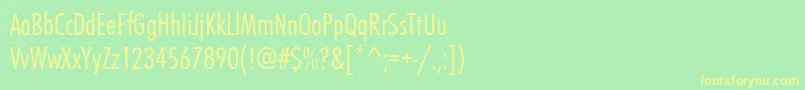 Futurateeligcon Font – Yellow Fonts on Green Background