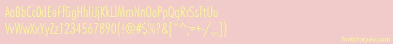 Futurateeligcon Font – Yellow Fonts on Pink Background