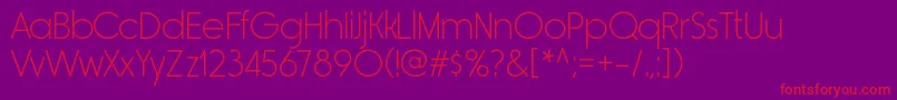 RimouskiltRegular Font – Red Fonts on Purple Background