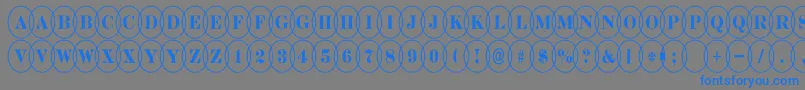 ADiscoserifnrovl Font – Blue Fonts on Gray Background