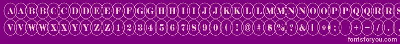 ADiscoserifnrovl Font – Pink Fonts on Purple Background