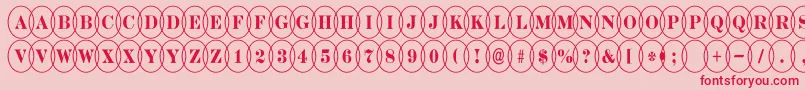 ADiscoserifnrovl Font – Red Fonts on Pink Background