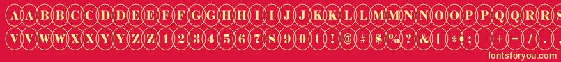 ADiscoserifnrovl Font – Yellow Fonts on Red Background